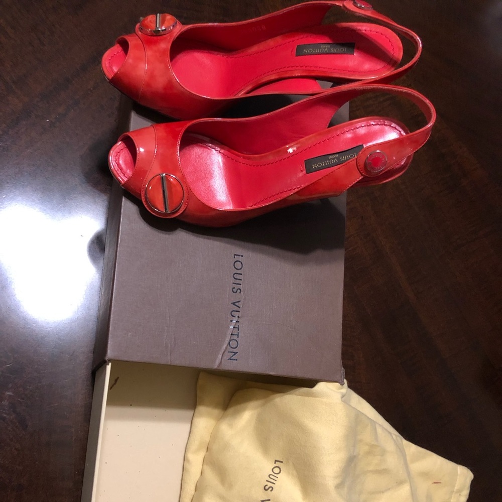 Louis Vuitton Red Patent leather shoes